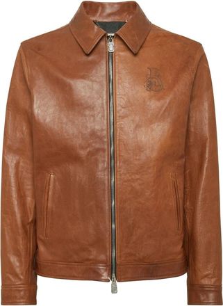 Billionaire Boys Club Leren Jas - Heren - Leren en Su&egrave;de Jassen - Bruin - 2XL - Leer - Jassen