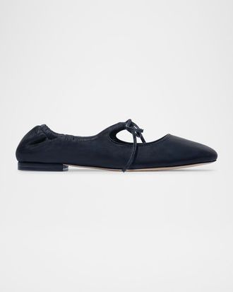 Bernardo Court Leather Ballet Flats