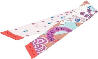 Bulgari Pre-owned Serpenti Scarf - Dames - Vintage Accessoires - Roze - ONE Size - Vintage