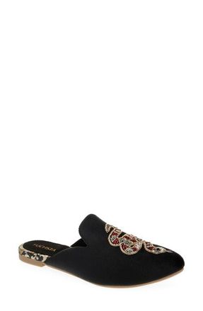 Fuchsia Embroidered Serpent Pointed Toe Mule in Black at Nordstrom, Size 12