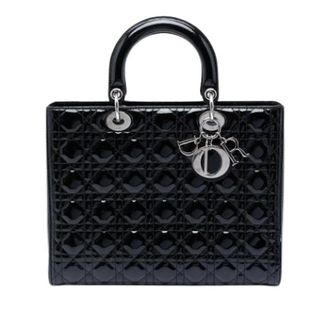 Dior Pre-owned Handbags, female, Black, Size: ONE SIZE Pre-owned Lady Dior