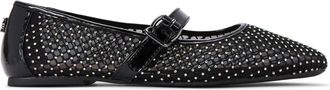 Kurt Geiger Womens Nina Mesh Ballet Flats - Black Fabric - Size UK 4