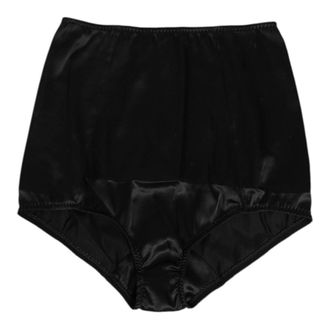 Dolce & Gabbana Black Silk High Waist Girdle Underwear - female - Dolce & Gabbana - Underpants - Black - S - Underwear