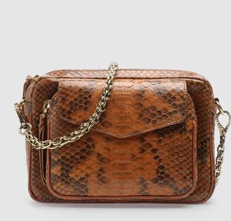 CLARIS VIROT Sac Charly Python Moka