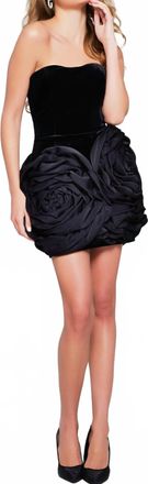Jovani Velvet Fitted Dress In Black