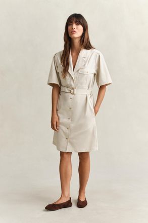 GANT Women Belted Utility Dress (42) FADED BEIGE