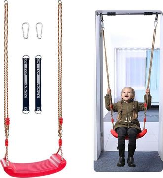 OEM Columpio Infantil, Asiento De Pl&aacute;stico Para Columpio, Apto Para Uso Interior Y Exterior, Resistente A La Intemperie, De Pe Suave, Color Rojo, Altura A