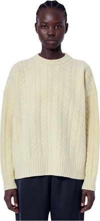 R&oacute;he Jersey de Punto Trenzado - Knitwear - Mujer - Amarillo - S