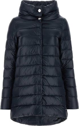 Herno Dark Blue Nylon Amelia Down Jacket