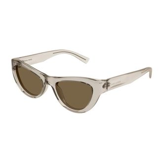 Saint Laurent Sunglasses, female, Beige, 53 MM, Cat-Eye Sunglasses