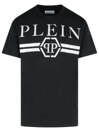 Philipp Plein Black Cotton T-Shirt