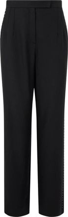 Emporio Armani Pantalones rectos con pliegues - Trousers - Mujer - Negro - L