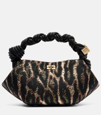 Ganni Bou Mini leopard-print cloque top-handle bag