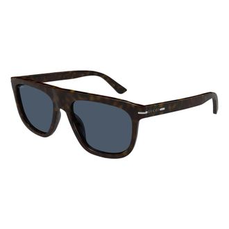 Gucci Stijlvolle zonnebril in zwart - Heren - Zonnebrillen - Bruin - 56 MM - Accessoires