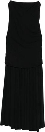 Jacquemus La Robe Abiha - Dames - Maxi kleedjes - Zwart - M - Leer - Kleedjes