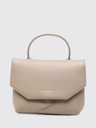 Emporio Armani 1981 Mini Handbag in Grained Leather with Laminated Logo