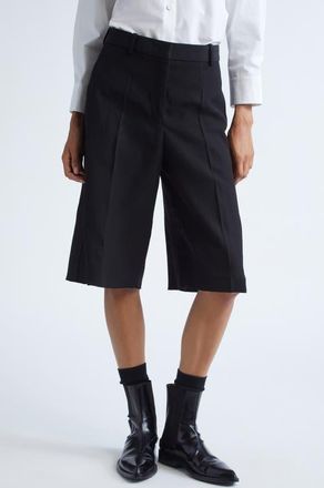 Jil Sander Straight Leg Shorts in Black at Nordstrom, Size 10 Us