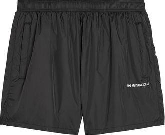 Mki Miyuki Zoku Logo-embroidered Swim Shorts - Black - XL