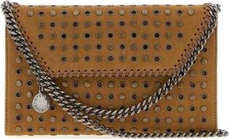 Stella McCartney Camel Alter Suede Falabella Crossbody Bag Brandy Borse A Mano