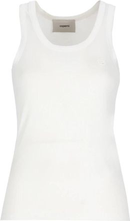 Coperni Logo geborduurde tanktop - Dames - Tops zonder mouwen - Wit - S - Katoen - Tops