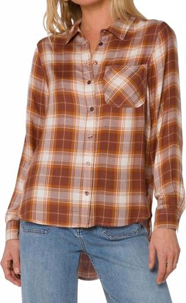 Velvet Heart Bennett Plaid Shirt In Ground Cloves