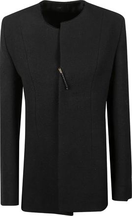 Carven deconstructed wool jacket - Black