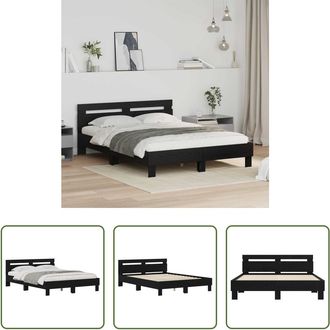 vidaXL Vidaxl Estructura De Cama Roble Negro 120 X 200 Cm