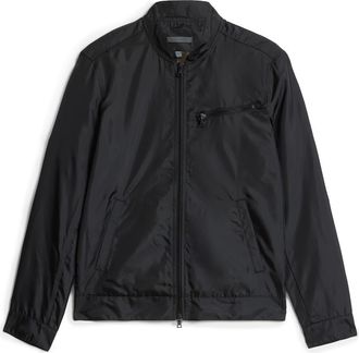 John Varvatos Zip Front Racer Jacket in Black at Nordstrom Rack, Size 46
