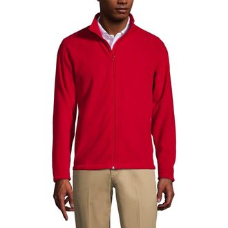 Lands End Full-Zip Mid-Weight Fleece Jacket in Red at Nordstrom, Size Xx-Large