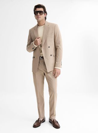 Lindbergh Mens Double-breasted stretch suit Slim fit