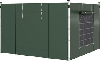 OUTSUNNY Paredes para carpa 295x195 cm verde
