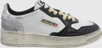 Autry Medalist Low Super Vintage Bicolour Leather Trainers with Worn Effect