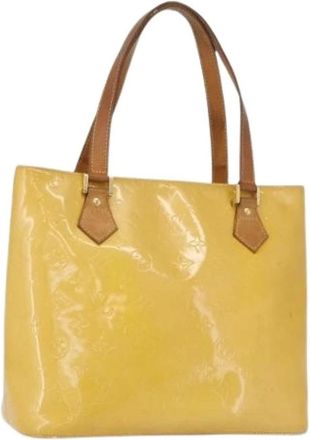 Louis Vuitton Pre-owned Tote Bags, female, Yellow, Size: ONE SIZE Pre-owned Vintage Patent Leather Hand Bag