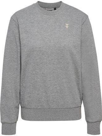 Hummel Sweatshirt HUMMEL HMLPULSE W SWEAT CREWNECK, Damen, Gr. XS, grau (grau melange), Obermaterial: 60% Baumwolle, 40% Polyester, normal normal, Rundhals, 
