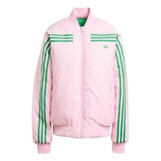 adidas (WMNS) adidas 70s Reversible Bomber Jacket Green Pink JN7656