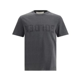 Golden Goose Logo T-shirt - Heren - T-shirts - Grijs - S - Katoen - Tops