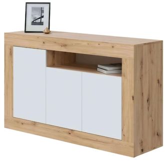 F.R.S. Frs - Aparador 3 Puertas Baltik Roble Blanco