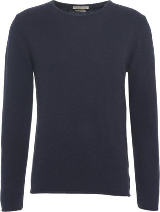 Daniele Fiesoli Truien & Vesten, Heren, Blauw, XL, Kasjmier, Luxe Cashmere Crew Neck Sweater