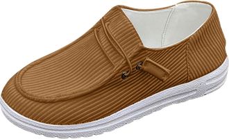 Generic Moccasins Womens Slip-On Lightweight and Comfortable Running Shoes Summer Woven Breathable Low Shoes Trainers Soft Sole Wide Casual Shoes Outdoor Runn
