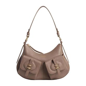 Coccinelle Mavery Pocket - Dames - Schoudertassen - Beige - ONE Size - Katoen - Tassen