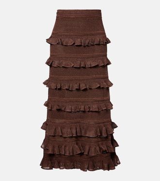 Zimmermann Hypnotic ruffled maxi skirt