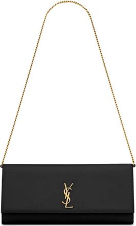 Saint Laurent Kate Clutch - Dames - Schoudertassen - Zwart - ONE Size - Katoen - Tassen