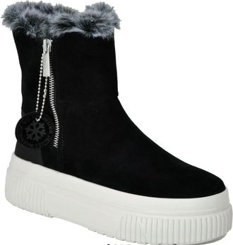 J/Slides Womens Wally Boots In Black & White