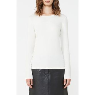Max Mara Multie Crewneck Knit Top in Ecru at Nordstrom, Size Medium