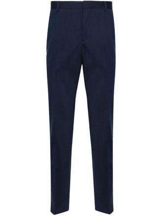 Calvin Klein tapered wool-blend tailored trousers - Blue