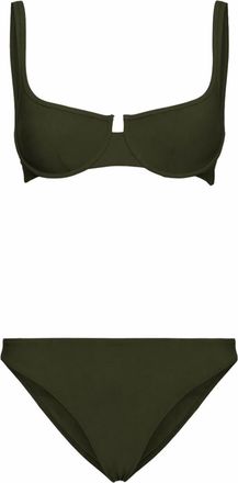 Lido Green Solid Swimwear