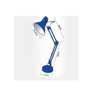 Trade Shop Trade Shop Traesio - Trade Shop - Lampada Da Scrivania Con Braccio Snodabile Attacco E27 Luce Tavolo Per Ufficio - Azul