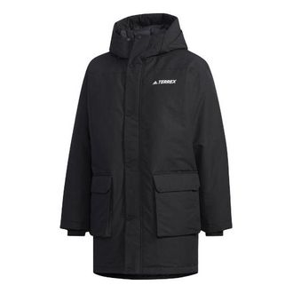 adidas Xplr Dwn Stay Warm Outdoor hooded down Jacket Black EH4987