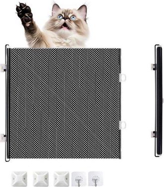 OEM Barrera De Seguridad Para Escaleras, 125 X 40 Cm, Extensible, Barrera Para Beb&eacute;s, Valla Para Mascotas De Pvc Y Metal Para Cocina, Pasillo, Negra