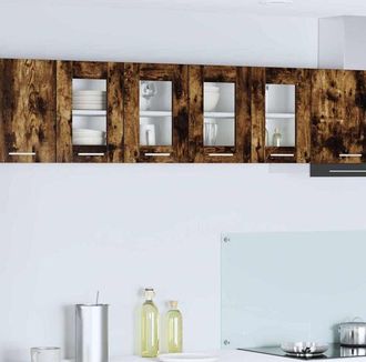 vidaXL vidaXL Armadio pensile con porta Riga Rovere fumé 60 x 31 x 40 cm